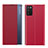 Leather Case Stands Flip Cover Holder QH2 for Samsung Galaxy A03s Red