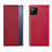 Leather Case Stands Flip Cover Holder QH2 for Samsung Galaxy A22 4G Red
