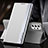 Leather Case Stands Flip Cover Holder QH2 for Samsung Galaxy A33 5G Silver