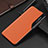 Leather Case Stands Flip Cover Holder QH2 for Samsung Galaxy A50S Orange