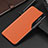 Leather Case Stands Flip Cover Holder QH3 for Samsung Galaxy A82 5G Orange