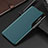 Leather Case Stands Flip Cover Holder QH3 for Samsung Galaxy F02S SM-E025F Green