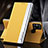 Leather Case Stands Flip Cover Holder QH3 for Samsung Galaxy M31 Yellow