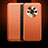 Leather Case Stands Flip Cover Holder QK1 for Huawei Honor Magic4 5G Orange