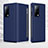 Leather Case Stands Flip Cover Holder QK2 for Huawei Mate X2 Blue