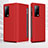 Leather Case Stands Flip Cover Holder QK2 for Huawei Mate X2 Red