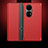 Leather Case Stands Flip Cover Holder QK3 for Huawei P50e Red