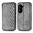 Leather Case Stands Flip Cover Holder S01D for Asus ZenFone 10 Gray