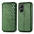 Leather Case Stands Flip Cover Holder S01D for Asus Zenfone 9 Green