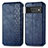 Leather Case Stands Flip Cover Holder S01D for Google Pixel 6 Pro 5G Blue