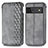 Leather Case Stands Flip Cover Holder S01D for Google Pixel 6 Pro 5G Gray