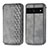 Leather Case Stands Flip Cover Holder S01D for Google Pixel 7 Pro 5G Gray