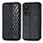 Leather Case Stands Flip Cover Holder S01D for Huawei Honor 50 Pro 5G Black