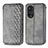 Leather Case Stands Flip Cover Holder S01D for Huawei Honor 50 Pro 5G Gray