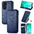 Leather Case Stands Flip Cover Holder S01D for Huawei Honor 60 Pro 5G