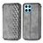 Leather Case Stands Flip Cover Holder S01D for Huawei Honor 70 Lite 5G Gray