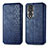 Leather Case Stands Flip Cover Holder S01D for Huawei Honor 80 5G Blue