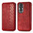 Leather Case Stands Flip Cover Holder S01D for Huawei Honor 80 5G Red