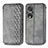 Leather Case Stands Flip Cover Holder S01D for Huawei Honor 80 Pro Flat 5G Gray