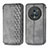 Leather Case Stands Flip Cover Holder S01D for Huawei Honor Magic5 Pro 5G Gray