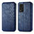 Leather Case Stands Flip Cover Holder S01D for Huawei Honor V40 5G Blue