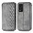 Leather Case Stands Flip Cover Holder S01D for Huawei Honor V40 5G Gray