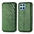 Leather Case Stands Flip Cover Holder S01D for Huawei Honor X6 5G Green