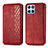 Leather Case Stands Flip Cover Holder S01D for Huawei Honor X6 5G Red