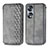 Leather Case Stands Flip Cover Holder S01D for Huawei Honor X7b Gray