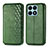 Leather Case Stands Flip Cover Holder S01D for Huawei Honor X8a 4G Green