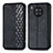 Leather Case Stands Flip Cover Holder S01D for Huawei Nova 8i Black