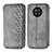 Leather Case Stands Flip Cover Holder S01D for Huawei Nova 8i Gray