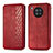 Leather Case Stands Flip Cover Holder S01D for Huawei Nova 8i Red