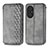 Leather Case Stands Flip Cover Holder S01D for Huawei Nova 9 SE Gray