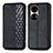 Leather Case Stands Flip Cover Holder S01D for Huawei P50e Black