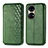 Leather Case Stands Flip Cover Holder S01D for Huawei P50e Green