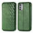 Leather Case Stands Flip Cover Holder S01D for Motorola Moto E32s Green