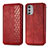 Leather Case Stands Flip Cover Holder S01D for Motorola Moto E32s Red