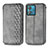 Leather Case Stands Flip Cover Holder S01D for Motorola Moto Edge 40 Neo 5G Gray