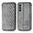 Leather Case Stands Flip Cover Holder S01D for Motorola Moto Edge S30 5G Gray