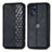 Leather Case Stands Flip Cover Holder S01D for Motorola Moto G 5G (2022) Black