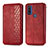 Leather Case Stands Flip Cover Holder S01D for Motorola Moto G Pure Red