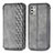 Leather Case Stands Flip Cover Holder S01D for Motorola Moto G Stylus (2021) Gray