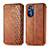 Leather Case Stands Flip Cover Holder S01D for Motorola Moto G Stylus (2022) 5G Brown