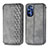 Leather Case Stands Flip Cover Holder S01D for Motorola Moto G Stylus (2022) 5G Gray