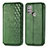 Leather Case Stands Flip Cover Holder S01D for Motorola Moto G30 Green