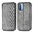 Leather Case Stands Flip Cover Holder S01D for Motorola Moto G31 Gray