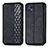 Leather Case Stands Flip Cover Holder S01D for Motorola Moto G50 5G Black