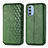 Leather Case Stands Flip Cover Holder S01D for Motorola Moto G51 5G Green