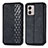 Leather Case Stands Flip Cover Holder S01D for Motorola Moto G53 5G Black